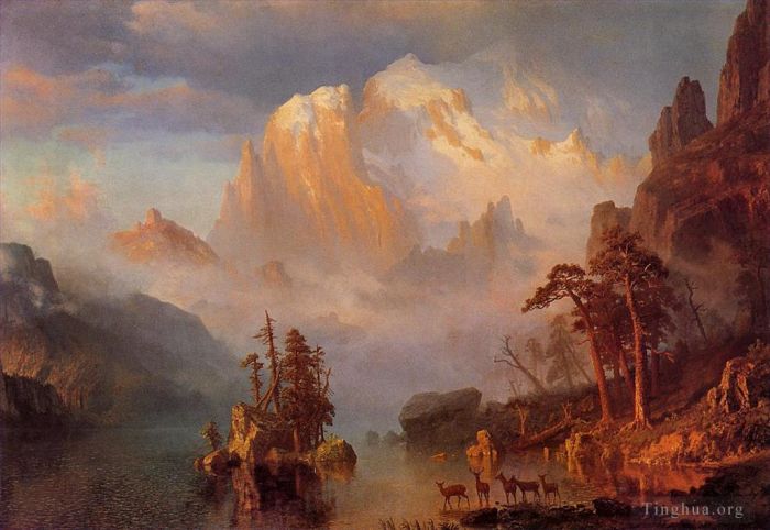 Albert Bierstadt Ölgemälde - Rocky Mountains