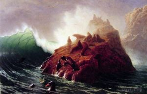 Albert Bierstadt Werk - Seal Rock Luminismus-Meereslandschaft