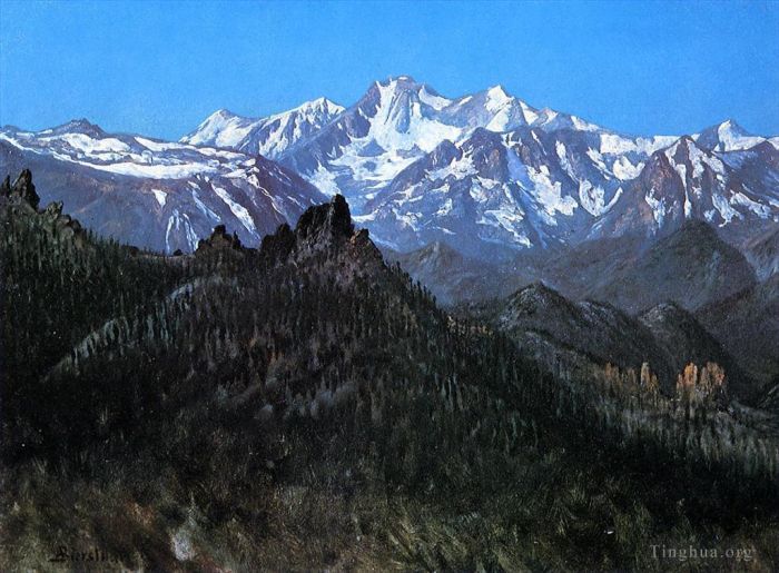 Albert Bierstadt Ölgemälde - Sierra Nevada, auch bekannt als „Von der Quelle des Carson River“.