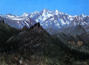 Albert Bierstadt Werk - Sierra Nevada, auch bekannt als „Von der Quelle des Carson River“.