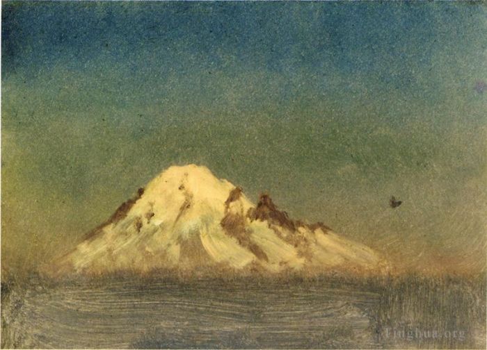 Albert Bierstadt Ölgemälde - Schneebedeckter Berg