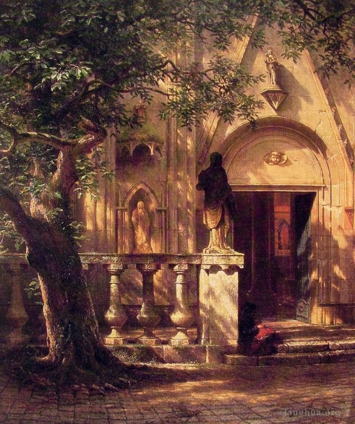 Albert Bierstadt Ölgemälde - Sonnenlicht und Schatten