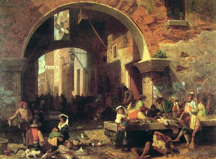 Albert Bierstadt Ölgemälde - Der Bogen des Octavius-Luminismus