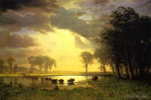 Albert Bierstadt Werk - Der Buffalo Trail