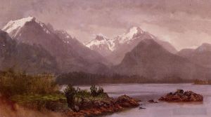 Albert Bierstadt Werk - Die Grand Tetons Wyoming