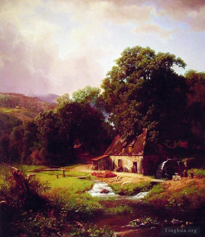 Albert Bierstadt Ölgemälde - Die alte Mühle