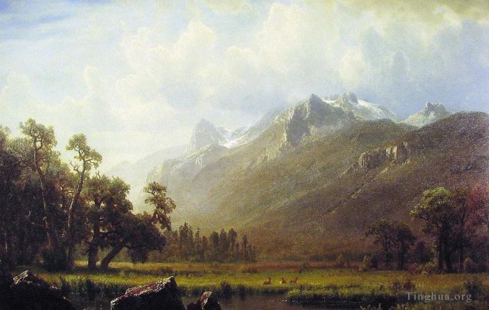 Albert Bierstadt Ölgemälde - Die Sierras in der Nähe von Lake Tahoe