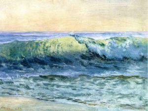 Albert Bierstadt Werk - Die Wellen-Luminismus-Meereslandschaft