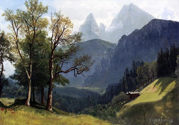 Albert Bierstadt Ölgemälde - Tiroler Landschaft
