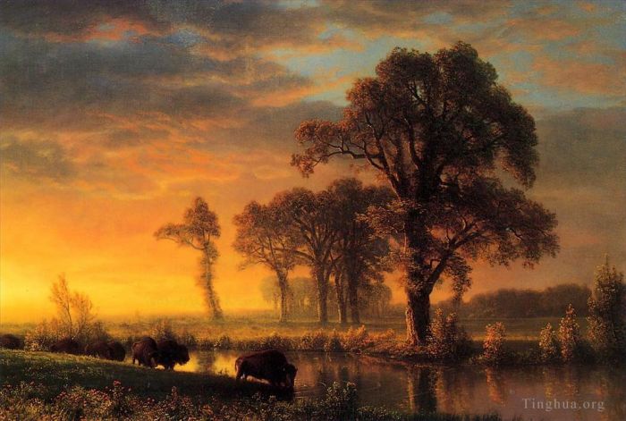 Albert Bierstadt Ölgemälde - West-Kansas