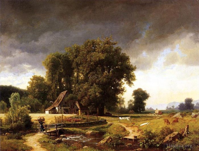 Albert Bierstadt Ölgemälde - Westfälische Landschaft