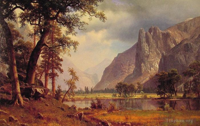 Albert Bierstadt Ölgemälde - Yosemite-Tal