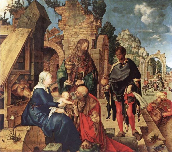 Albrecht Dürer Ölgemälde - Anbetung der Heiligen Drei Könige