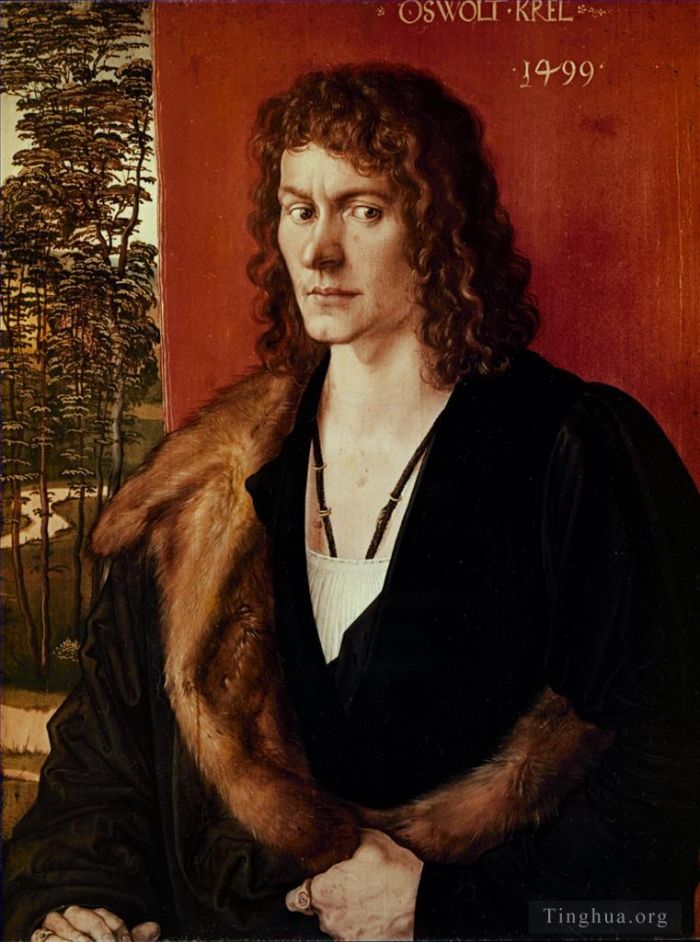 Albrecht Dürer Ölgemälde - Albrecht-Porträt eines Mannes