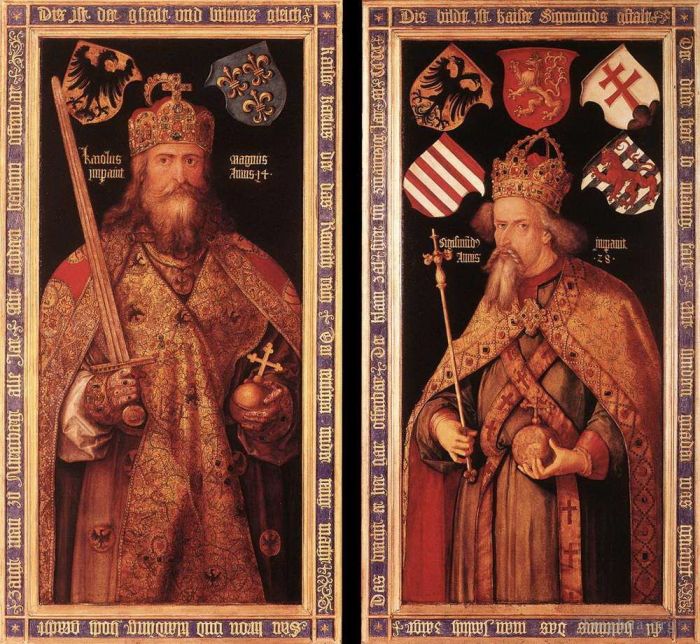Albrecht Dürer Ölgemälde - Kaiser Karl der Große und Kaiser Sigismund
