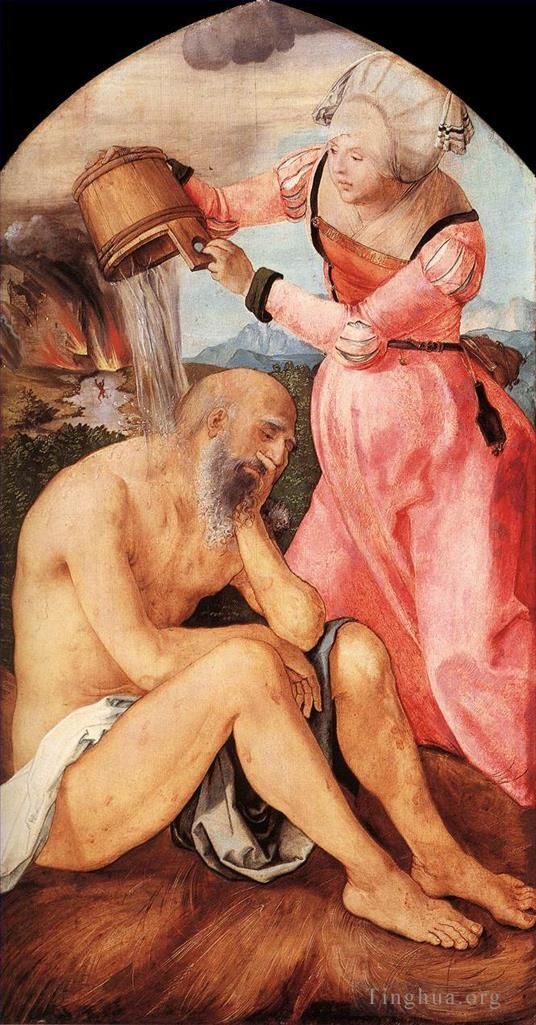 Albrecht Dürer Ölgemälde - Hiob und seine Frau