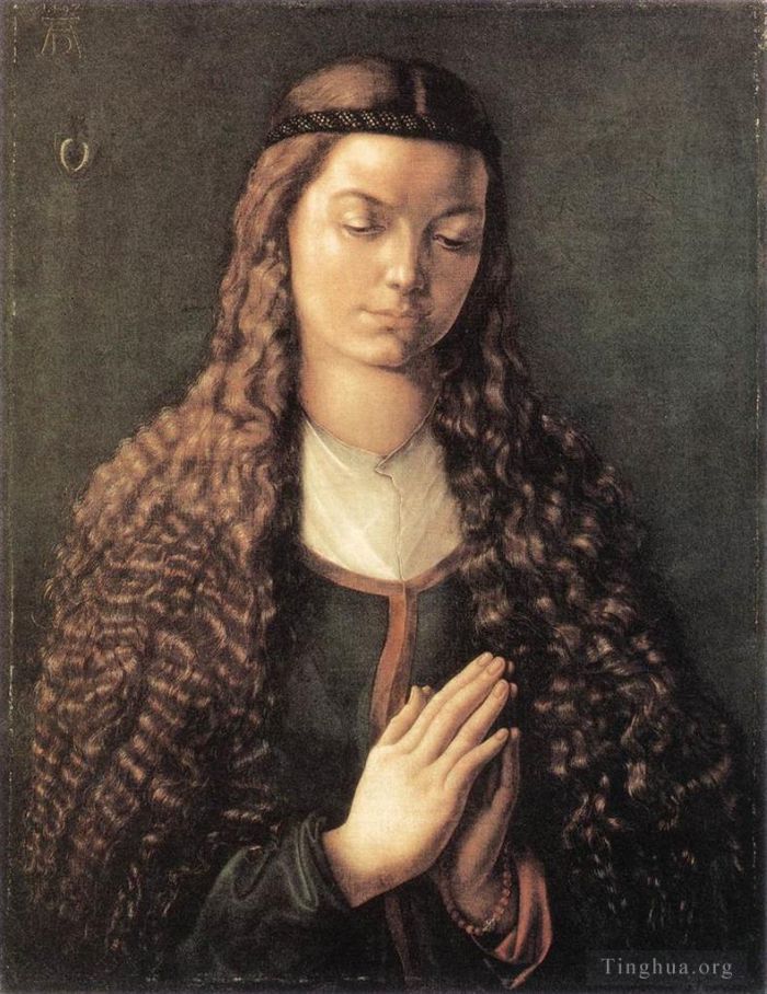 Albrecht Dürer Ölgemälde - Porträt eines jungen Pelzlegers mit offenem Haar