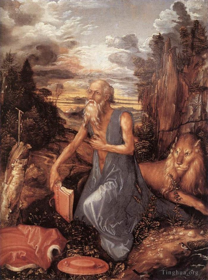 Albrecht Dürer Ölgemälde - Der heilige Hieronymus in der Wildnis