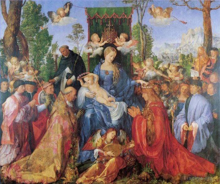Albrecht Dürer Ölgemälde - Die Dame des Festival du Rosaire