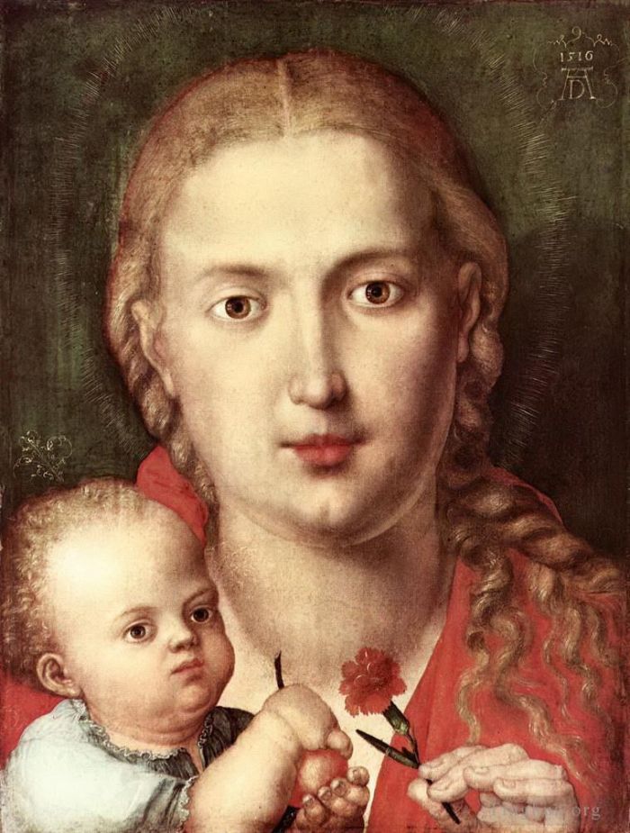 Albrecht Dürer Ölgemälde - Die Madonna mit der Nelke