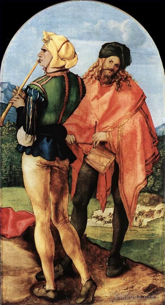 Albrecht Dürer Ölgemälde - Zwei Musiker