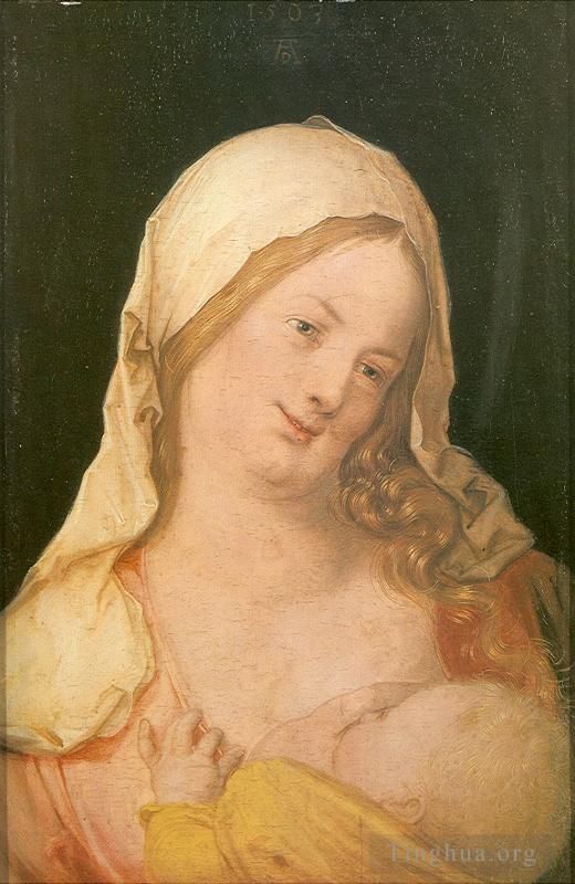 Albrecht Dürer Ölgemälde - Jungfrau säugt das Kind