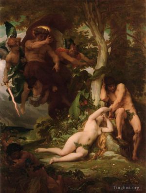 Alexandre Cabanel Werk - Die Vertreibung von Adam und Eva aus dem Garten des Paradieses