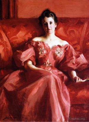 Alfred Émile Léopold Stevens Werk - Porträt von Frau Howe, geborene Deering