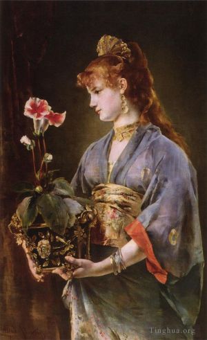 Alfred Émile Léopold Stevens Werk - Porträt einer Frau
