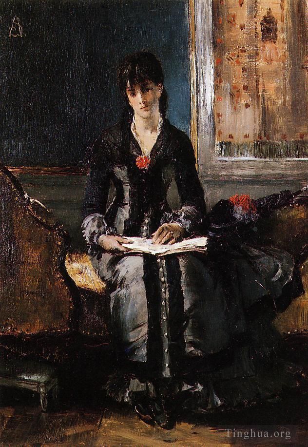 Alfred Émile Léopold Stevens Ölgemälde - Porträt einer jungen Frau