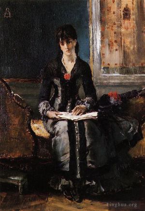Alfred Émile Léopold Stevens Werk - Porträt einer jungen Frau