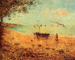 Alfred Émile Léopold Stevens Werk - Ein Strand in der Normandie
