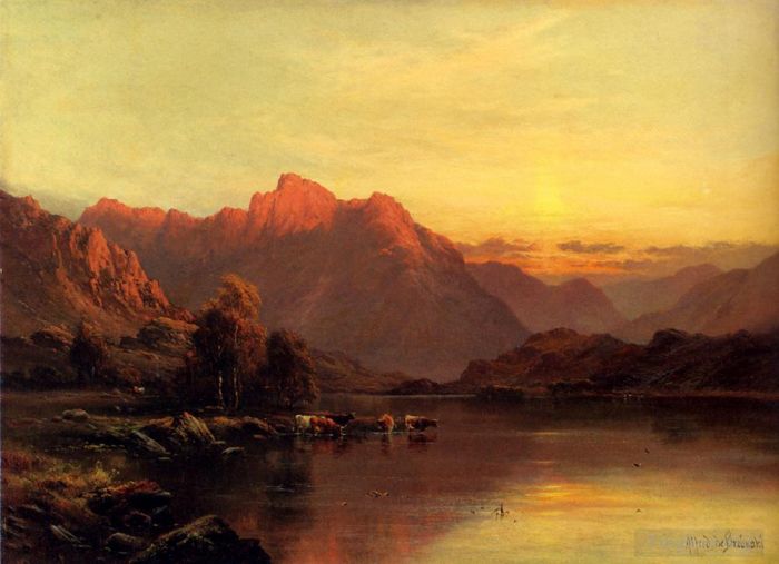 Alfred de Breanski Ölgemälde - Buttermere Der Lake District