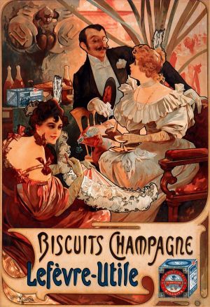 Alfons Mucha Werk - Kekse ChampagnerLefevreUtile 1896