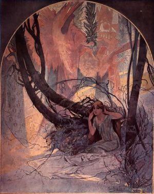 Alfons Mucha Werk - Osterglocken erwecken die Natur, 1896-Druck