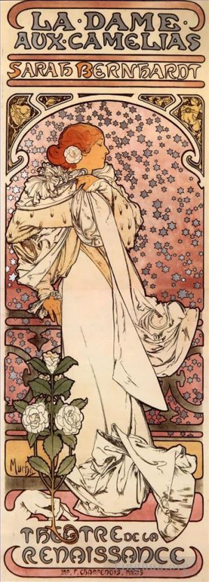 Alfons Mucha Werk - La Dame aux Camelias 1896