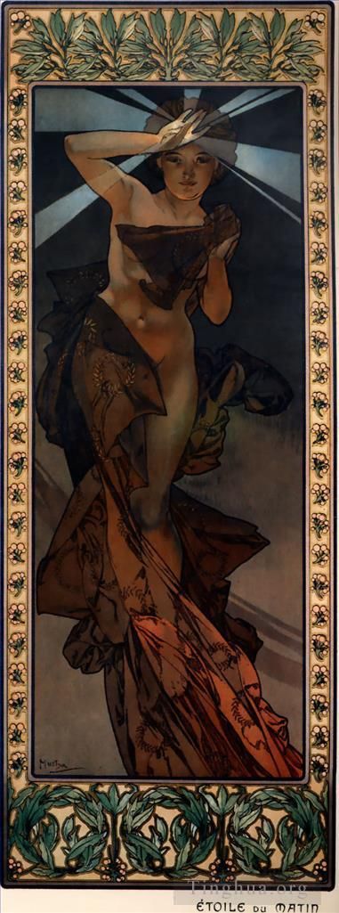 Alfons Mucha Andere Malerei - Morgenstern 190litho