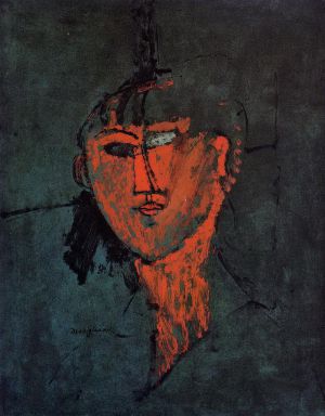 Amedeo Modigliani Werk - ein Kopf 1915