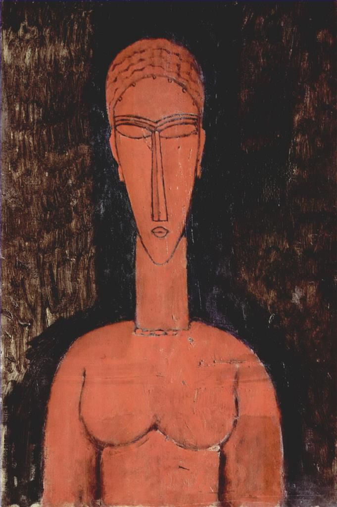 Amedeo Modigliani Ölgemälde - eine rote Büste 1913