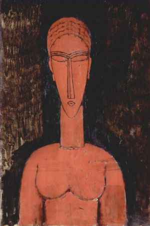 Amedeo Modigliani Werk - eine rote Büste 1913