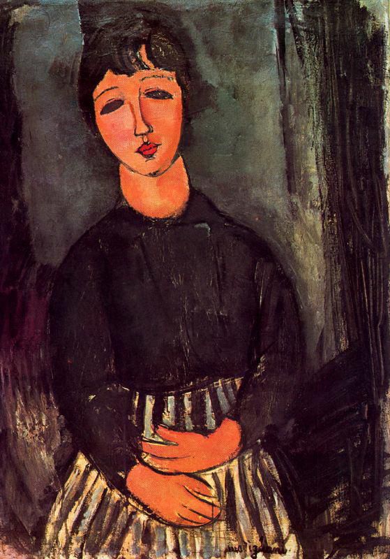 Amedeo Modigliani Ölgemälde - ein junges Mädchen 1916