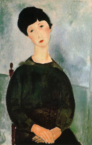 Amedeo Modigliani Werk - ein junges Mädchen 1918