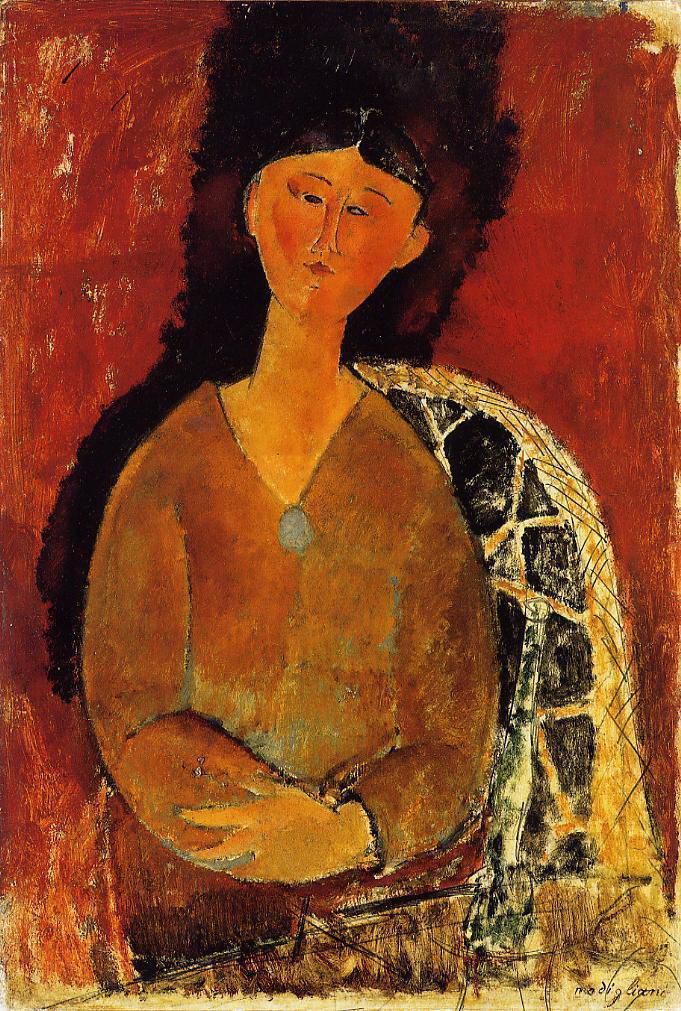 Amedeo Modigliani Ölgemälde - Beatrice Hastings saß 1915