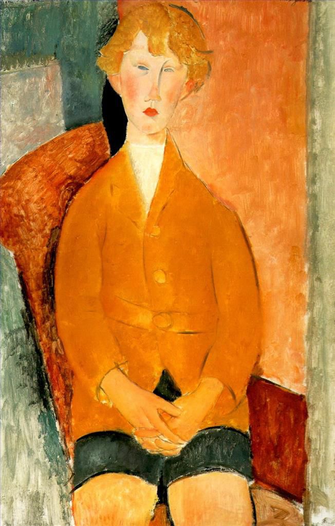 Amedeo Modigliani Ölgemälde - Junge in kurzen Hosen 1918