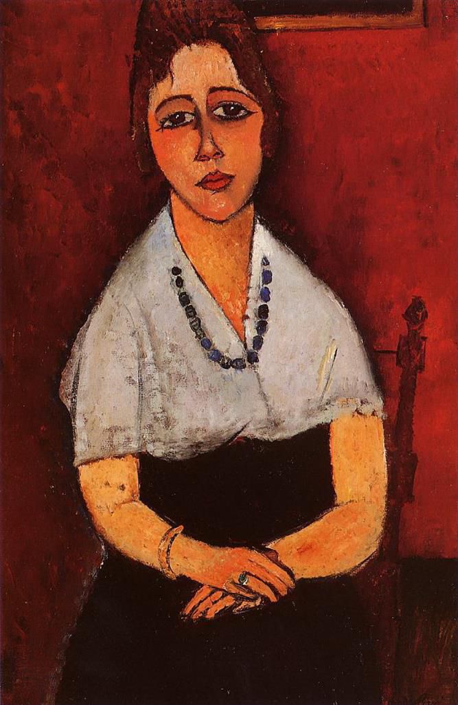 Amedeo Modigliani Ölgemälde - Elena Picard 1917