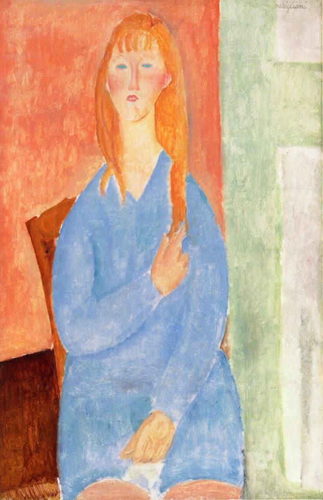 Amedeo Modigliani Ölgemälde - Mädchen in Blau 1919