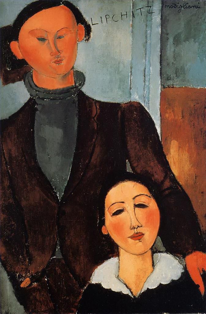 Amedeo Modigliani Ölgemälde - Jacques und Berthe Lipchitz 1917