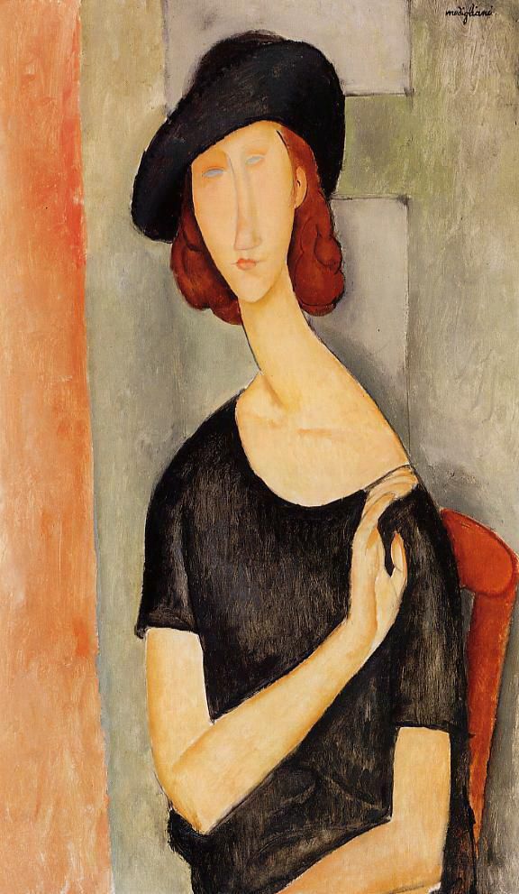 Amedeo Modigliani Ölgemälde - Jeanne Hébuterne mit Hut