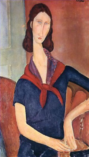 Amedeo Modigliani Werk - Jeanne Hébuterne mit einem Schal 1919