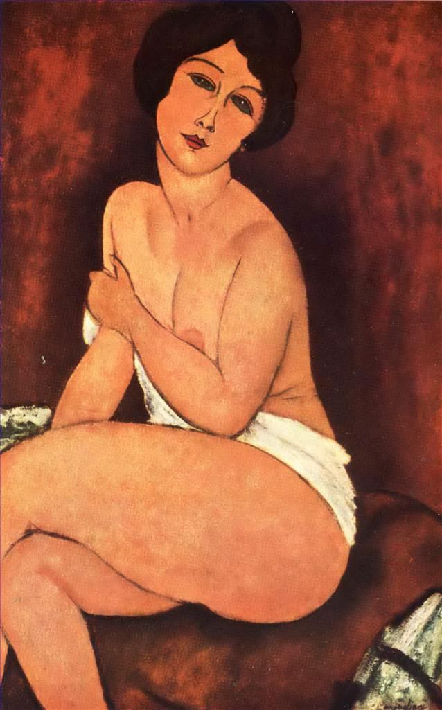 Amedeo Modigliani Ölgemälde - großer sitzender Akt